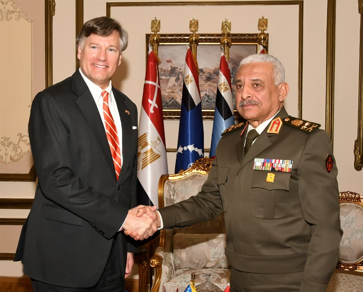 جانب من لقاء وزير الدفاع والإنتاج الحربي ونائب وزير الخارجية الأمريكي