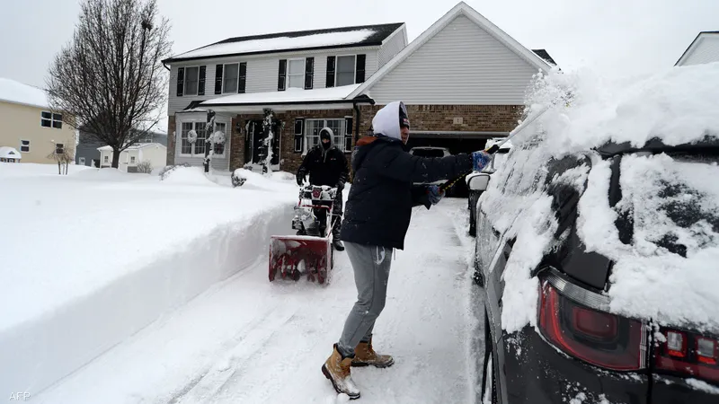 صور العاصفة الثلجية بأمريكا