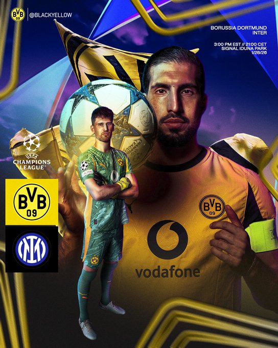 موعد مشاهدة مباراة إنتر ميلان وبوروسيا دورتموند اليوم