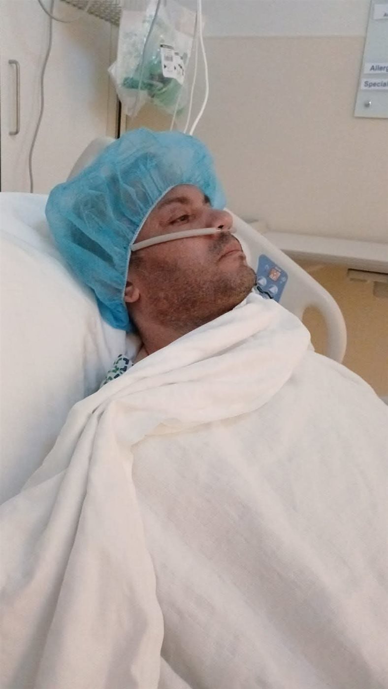 أحمد خاطر مريض تليف الرئة قبل دخول العمليات