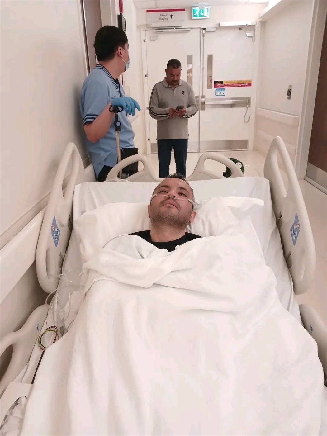 أحمد خاطر مريض تليف الرئة قبل دخول العمليات