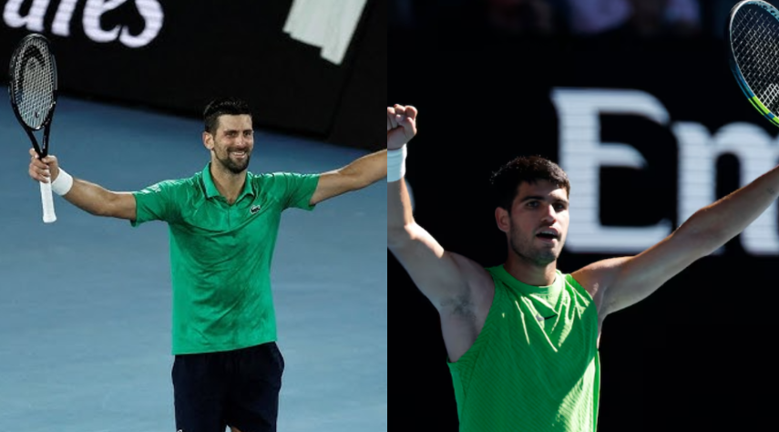 الإسباني كارلوس ألكاراز والصربي نوفاك دجوكوفيتش