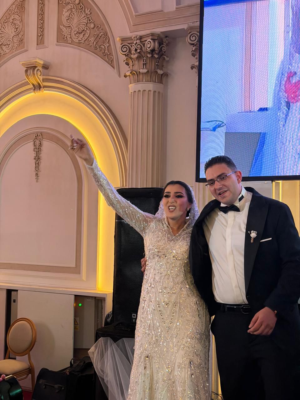 زفاف البطلة الأولمبية جيانا فاروق