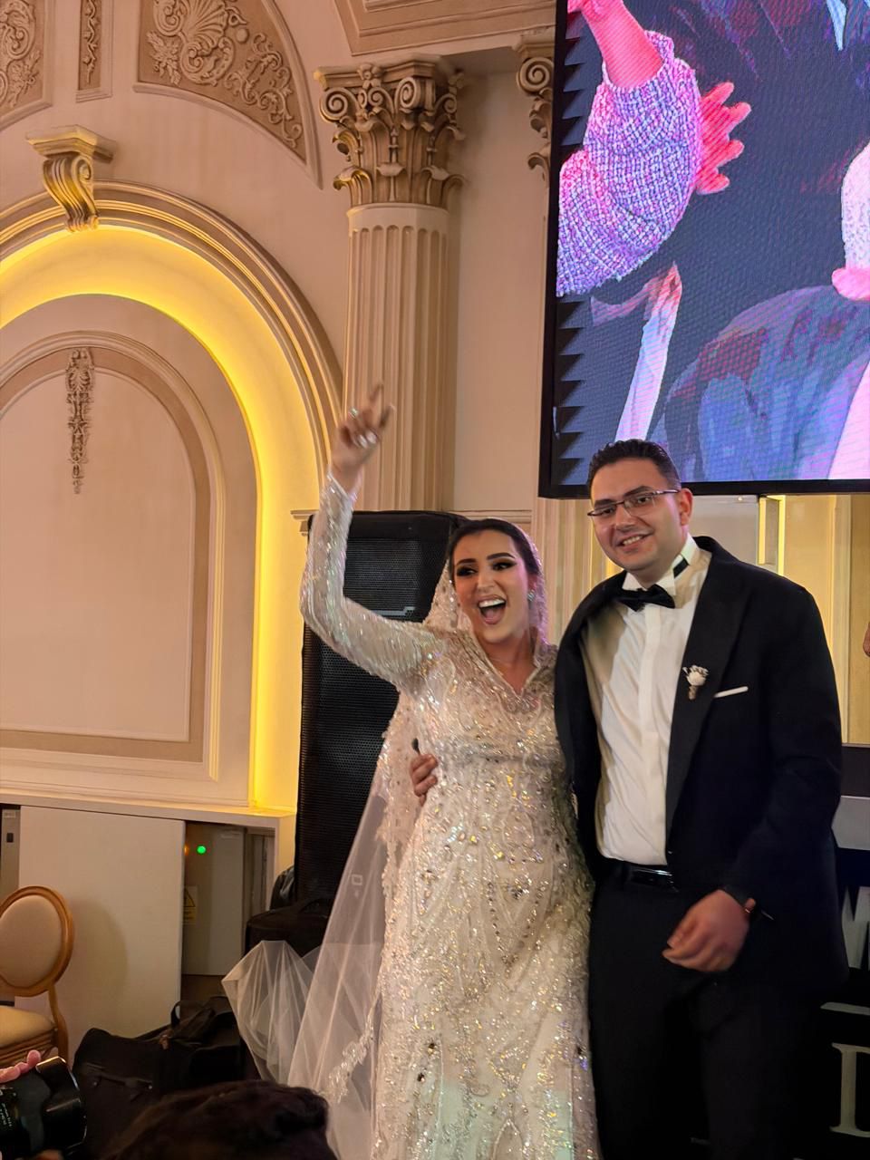 زفاف البطلة الأولمبية جيانا فاروق