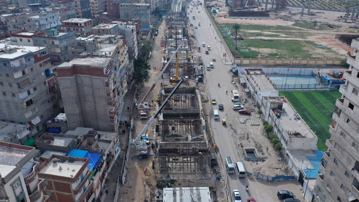 تقدم أعمال تنفيذ المرحلة الأولى لمشروع مترو الإسكندرية