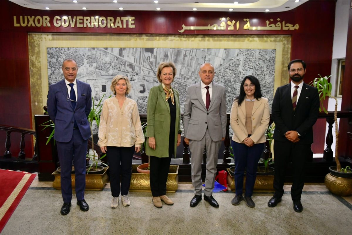 سفيرة الاتحاد الاوروبي تلتقي ومحافظ الأقصر&nbsp;