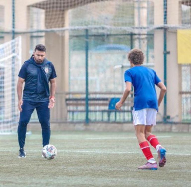 علاء عبده مع حمزة عبد الكريم&nbsp;