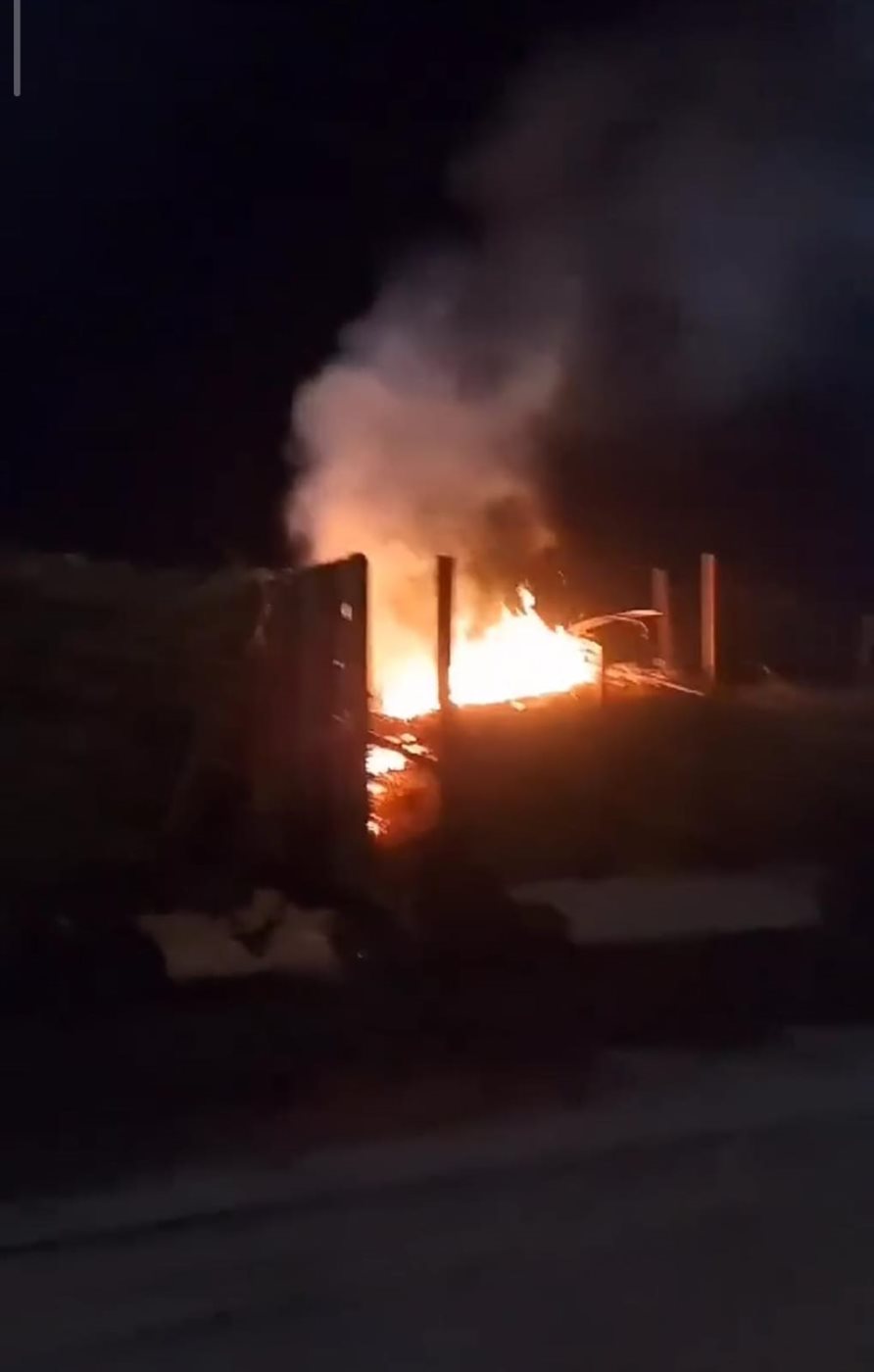 نشوب حريق في قطار قصب&nbsp;