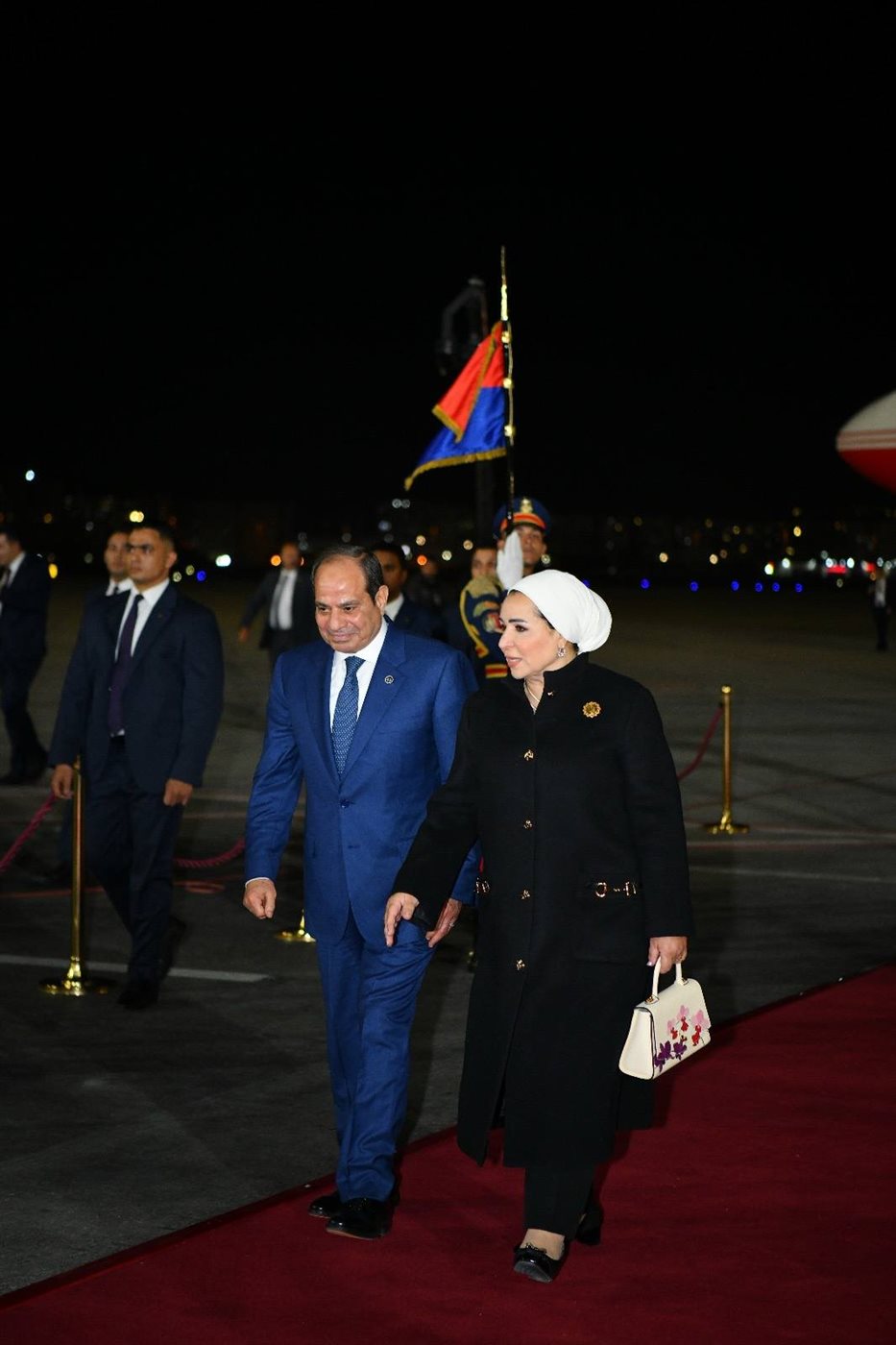 الرئيس السيسي والسيدة انتصار السيسي&nbsp;