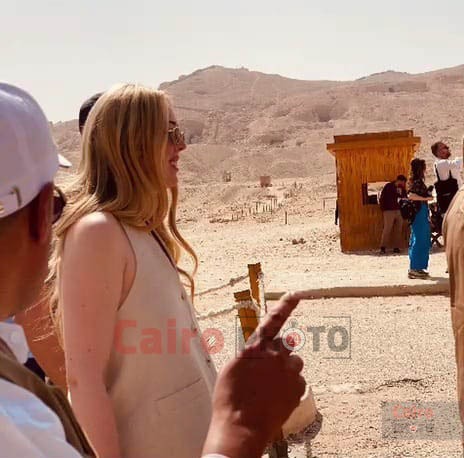 لقطات حصرية من لحظة وصول تيفاني ترامب إلى معبد حتشبسوت بالأقصر