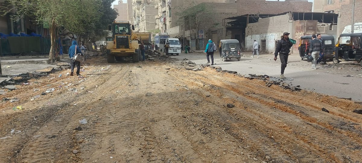 محافظ الجيزة يعلن بدء أعمال تطوير ورصف ورفع كفاءة شارع ناهيا بحي بولاق الدكرور