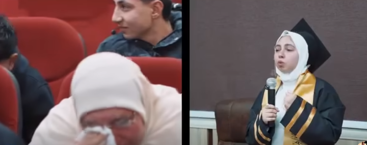 أبكت الحضور.. باحثة أزهرية خلال تأثر والدها بمناقشة رسالتها للماجستير بجامعة الأزهر: ماتعيطش.. دا بسبب تعبك ودعوات ماما