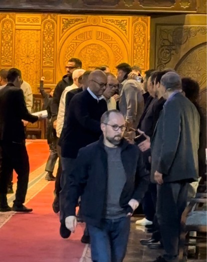 محمد سليمان عبد المالك في عزاء والد علا رشدي