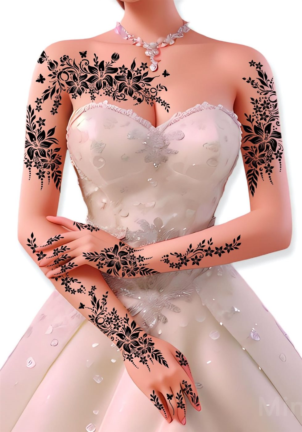 رسومات حنة على الجسم للعروسة