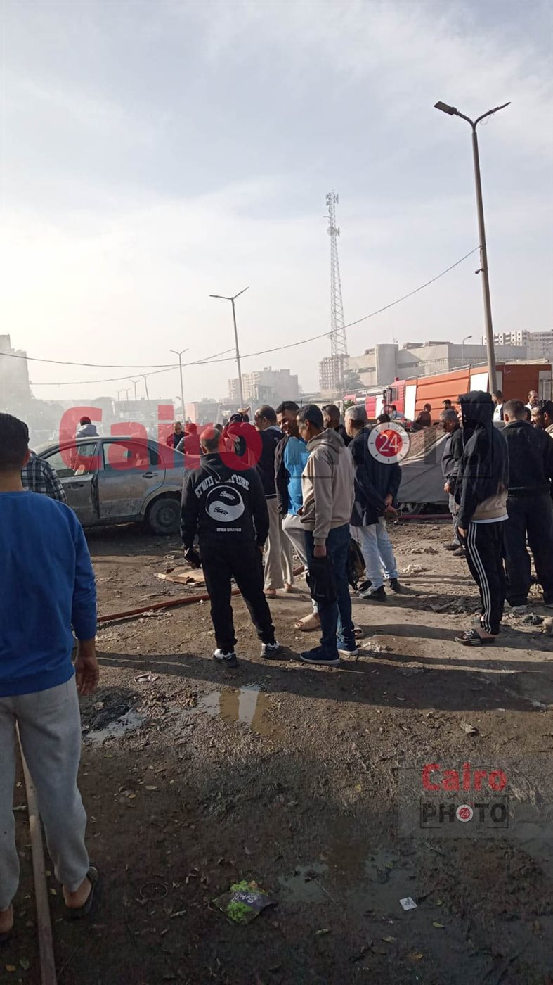 حريق يلتهم باكيات سوق مجمع المصانع بالزاوية الحمراء