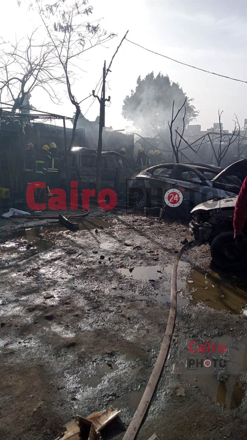 حريق يلتهم باكيات سوق مجمع المصانع بالزاوية الحمراء