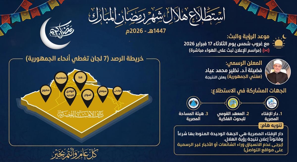 استطلاع هلال رمضان 2026