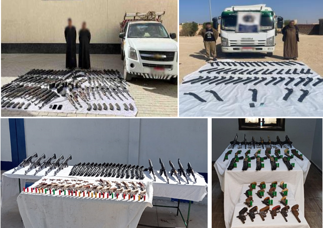 المتهمين والمضبوطات