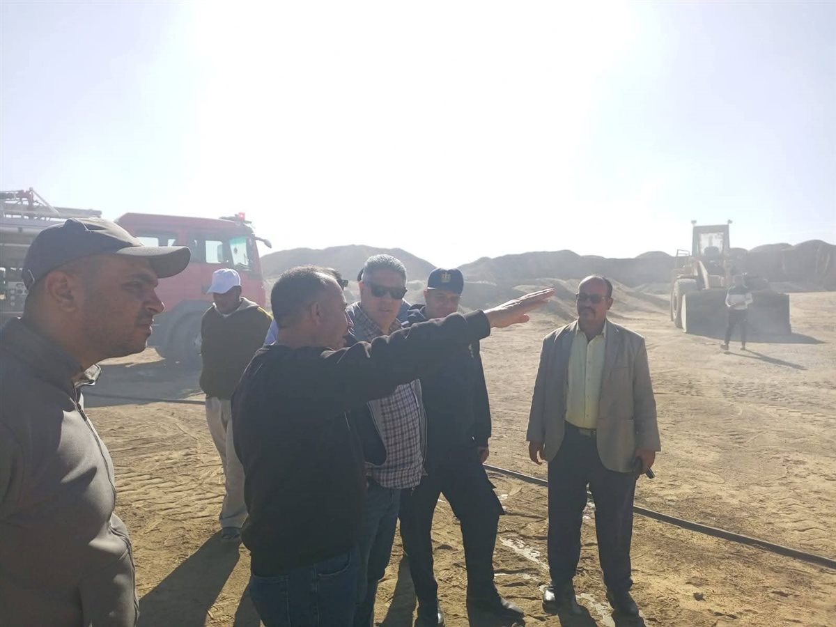 حريق بأحد خلاطات الاسفلت 