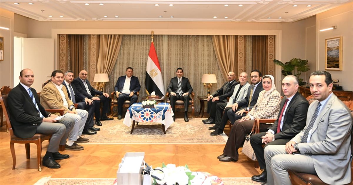 استقبال وزير الرياضة لمجلس اتحاد كرة اليد