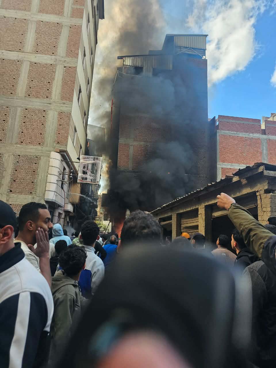 حريق 4 منازل بدمياط