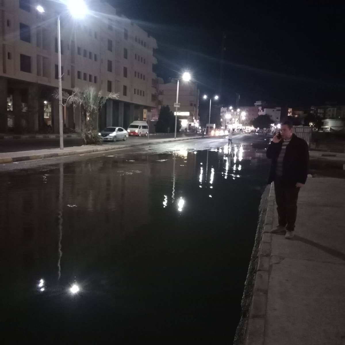 تسرب مياه صرف صحي بالغردقة 