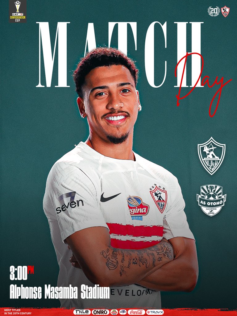 موعد مشاهدة بث مباشر مباراة الزمالك وأوتوهو اليوم في الكونفدرالية الأفريقية عبر القنوات الناقلة