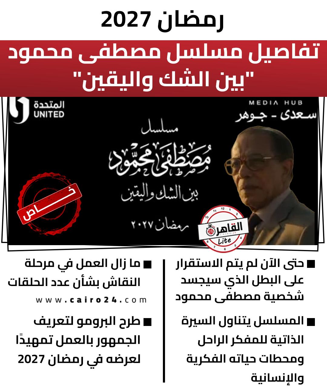 تفاصيل مسلسل مصطفى محمود رمضان 2027