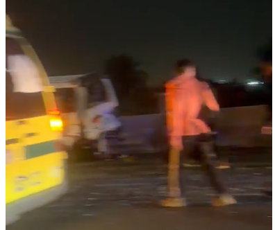 جانب من الحادث&nbsp;