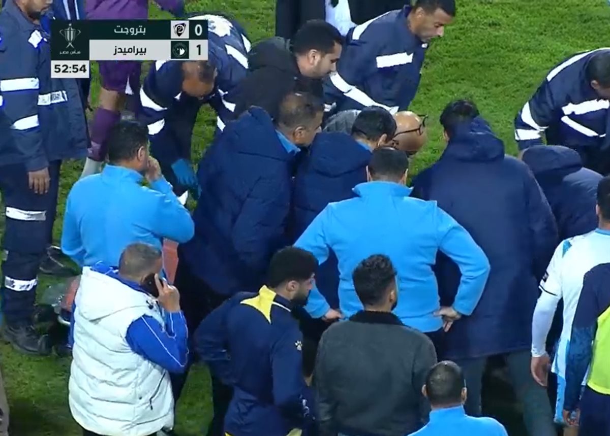إصابة خطيرة لـ محمد حمدي لاعب بيراميدز في مباراة بتروجت بـ كأس مصر (5)