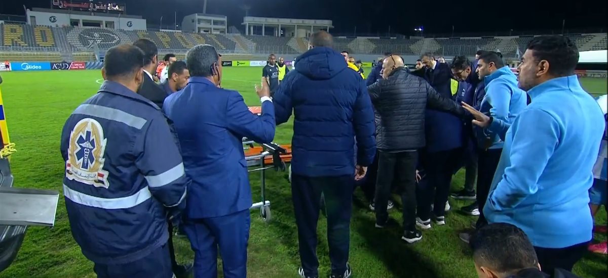 إصابة خطيرة لـ محمد حمدي لاعب بيراميدز في مباراة بتروجت بـ كأس مصر (6)