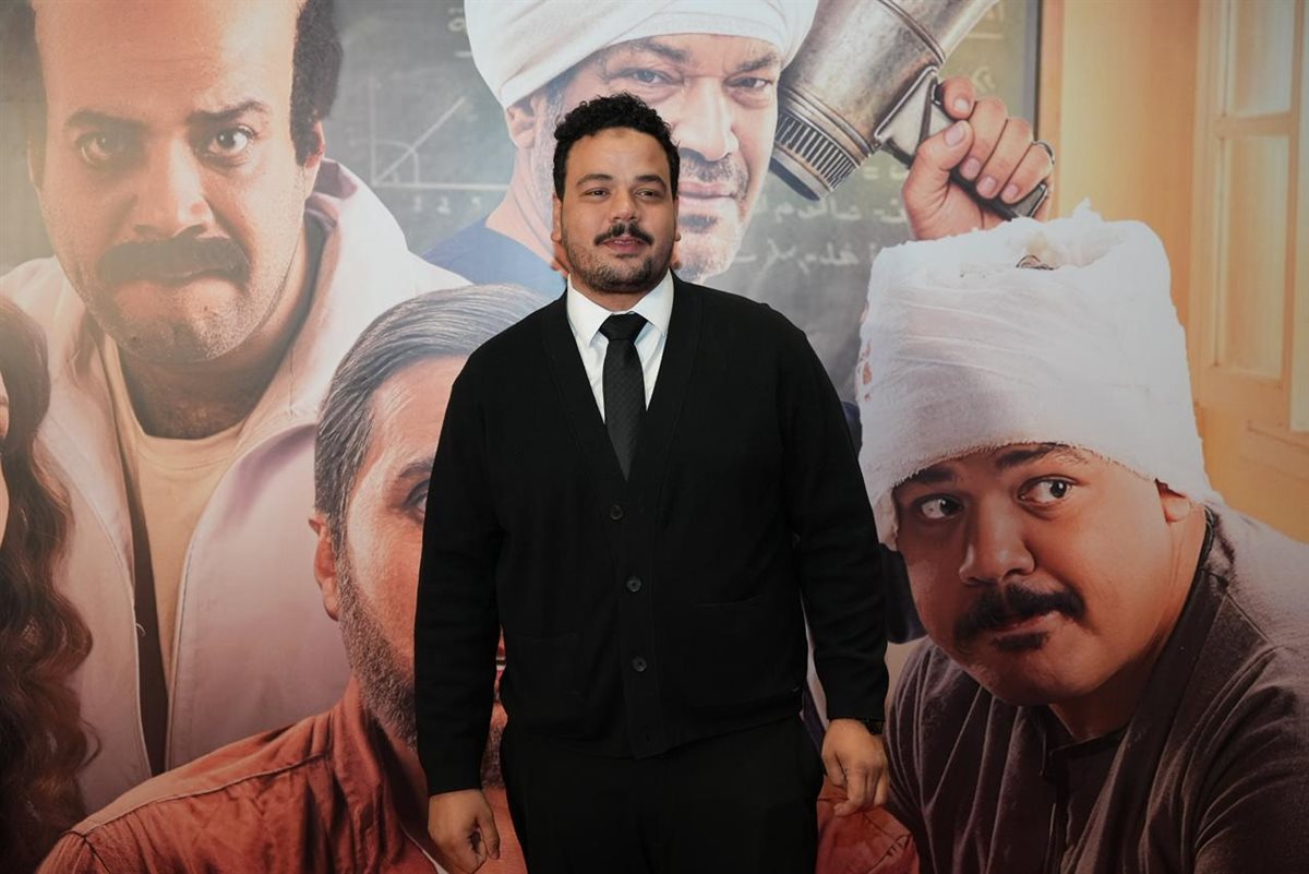 مصطفى غريب في العرض الخاص لفيلم برشامة