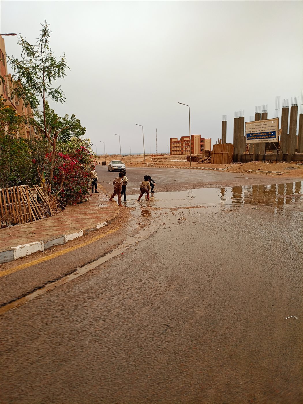 سقوط أمطار على مدينة طور سيناء 