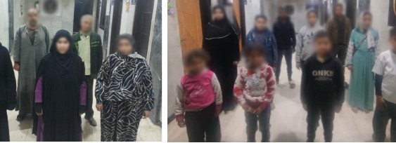 القبض على متهمان و7 سيدات بحوزتهم 14 صغير معرضين حياتهم للخطر