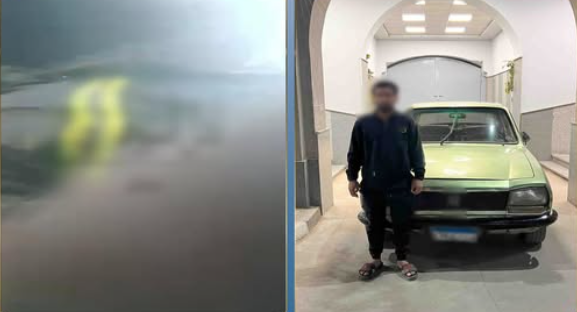 المتهم والسيارة المضبوطة&nbsp;