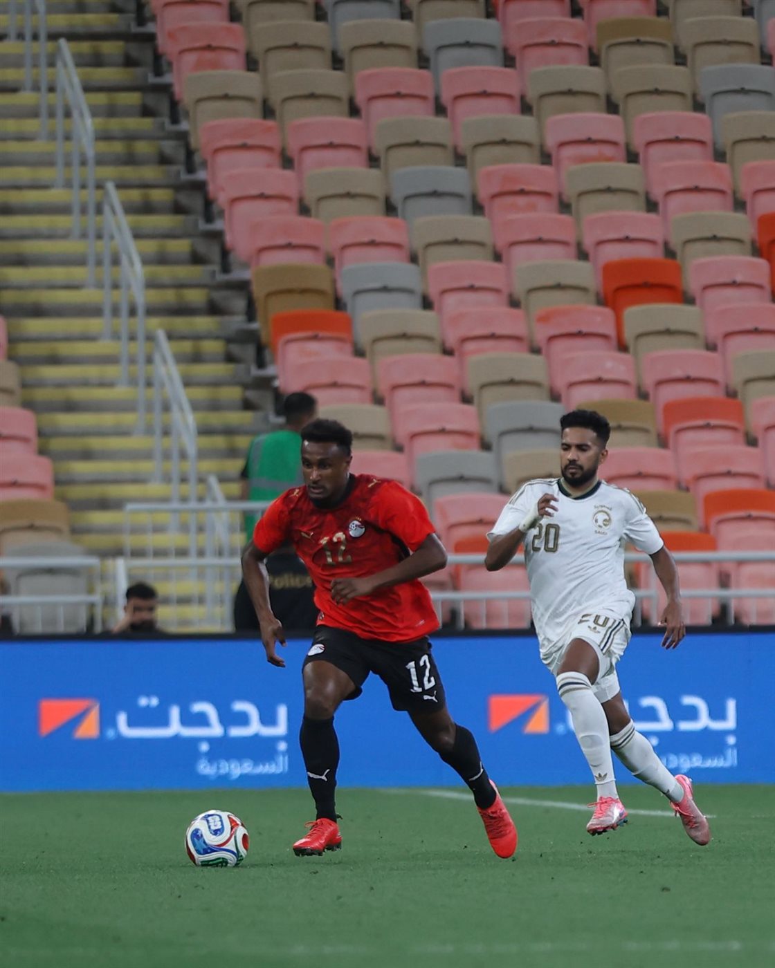 <strong>هيثم حسن من مباراة مصر والسعودية الودية</strong>
