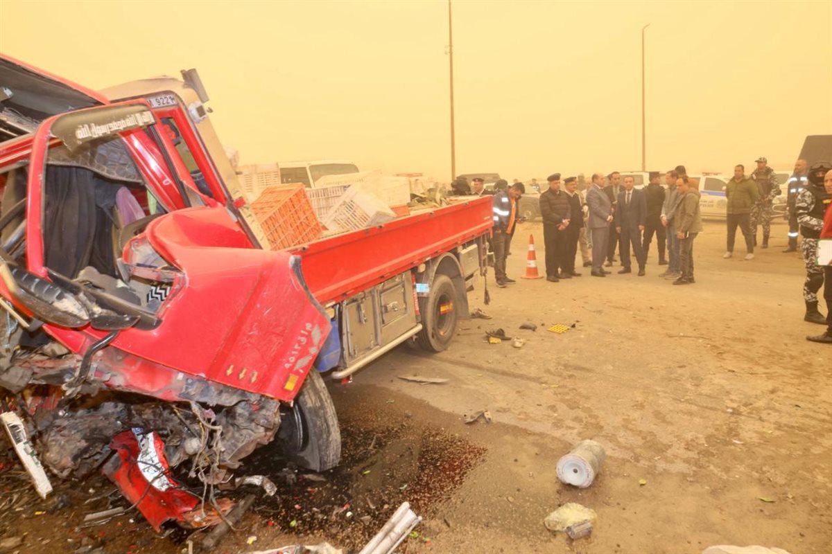 المحافظ في موقع الحادث