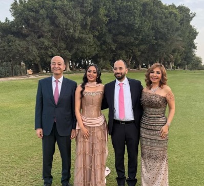 عمرو أديب ولميس الحديدي يحتفلان بخطوبة نجلهما&nbsp;