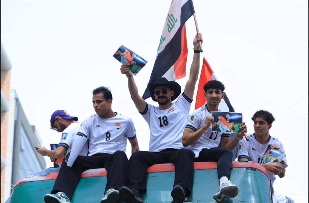 لقطات من استقبال منتخب العراق في بغداد بعد التأهل إلى كأس العالم