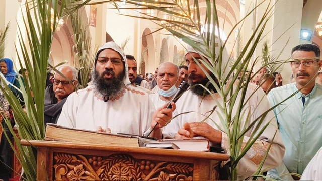 احتفالات أقباط الأقصر بأحد الزعف&nbsp;