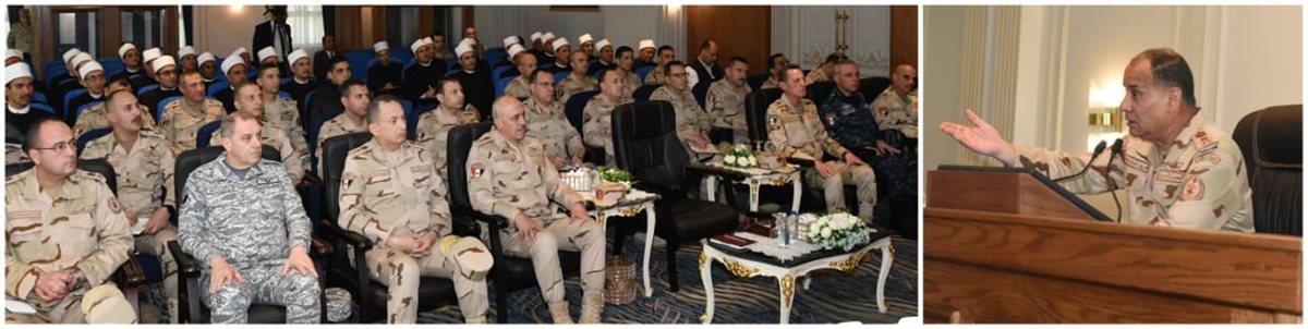وزير الدفاع يلتقي دارسي الأكاديمية العسكرية وطلبة الكليات والمعاهد العسكرية