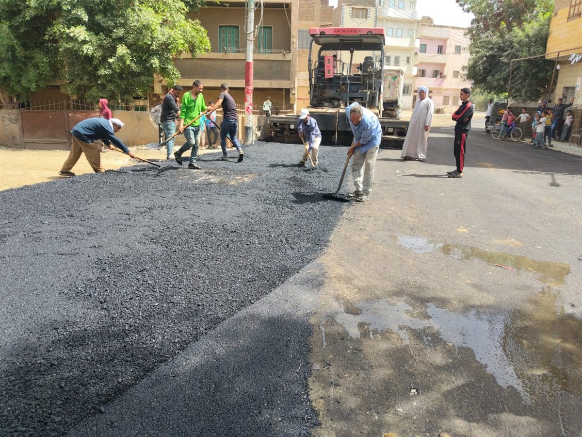 رصف طريق بنجا – طهطا