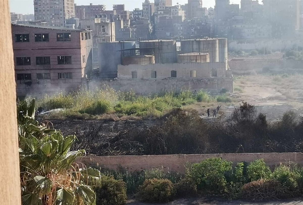 حريق أرض فضاء 