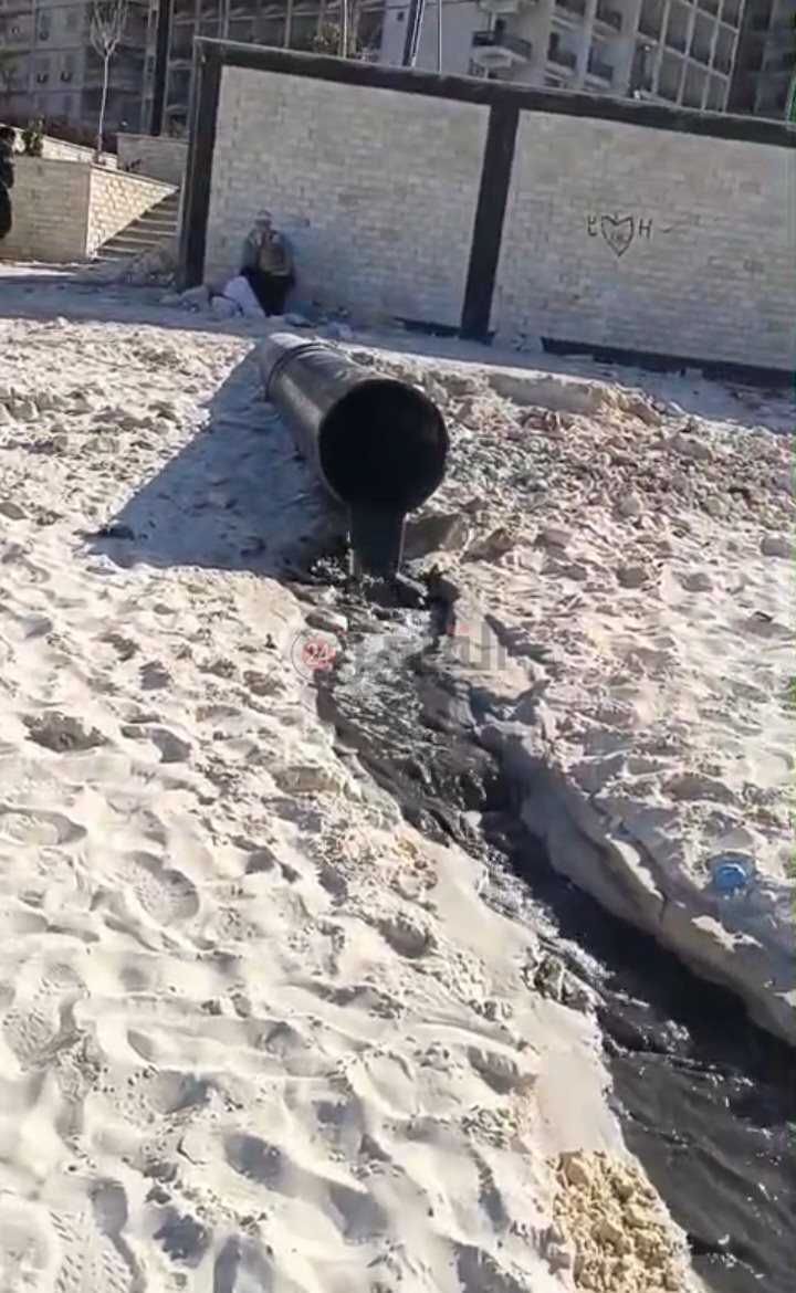 تصريف مياه الصرف الصحي في البحر