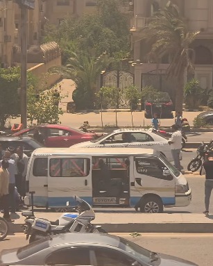 <strong>حادث تصادم على طريق محور السادات</strong>