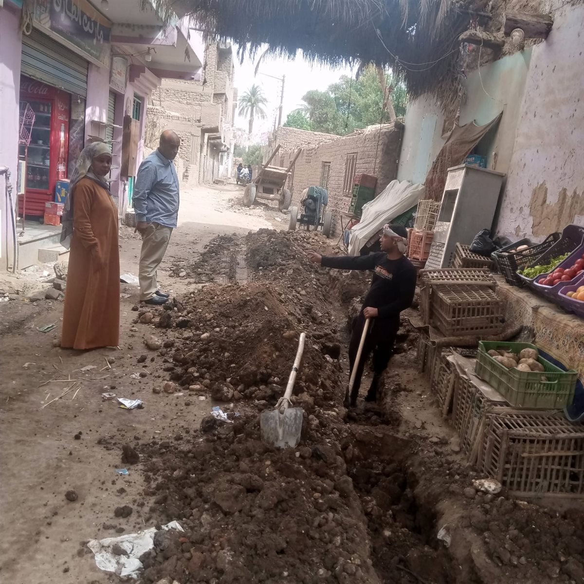 استئناف أعمال الصرف الصحي بالزينية&nbsp;