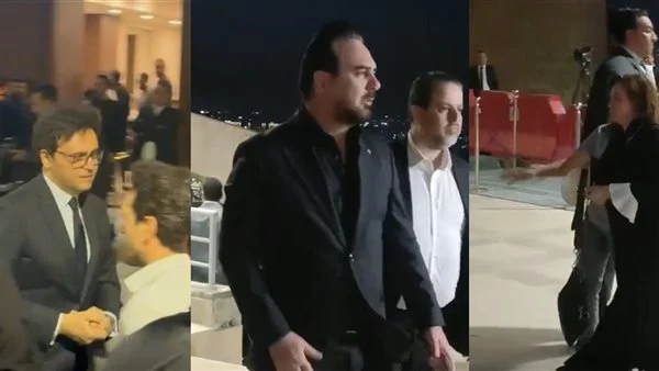 نجوم الفن في عزا هاني شاكر