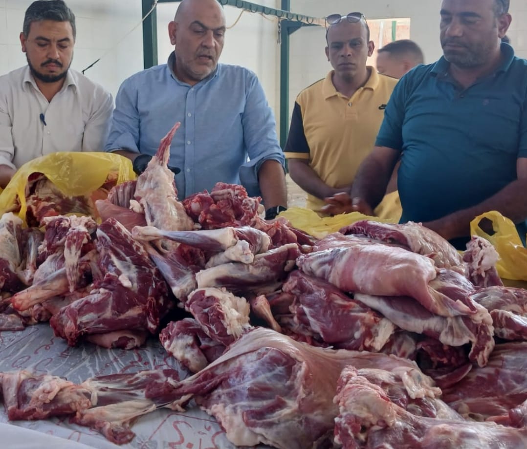 &nbsp;ضبط طن لحوم مذبوحة خارج المجازر في العبور بالقليوبية