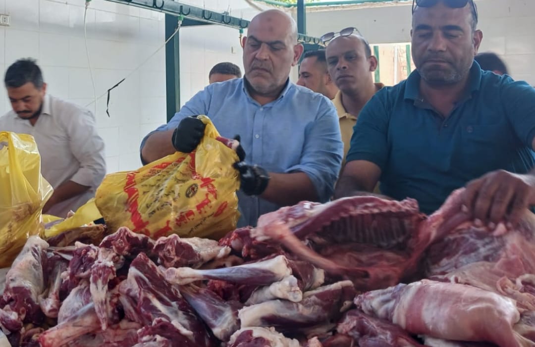 &nbsp;ضبط طن لحوم مذبوحة خارج المجازر في العبور بالقليوبية