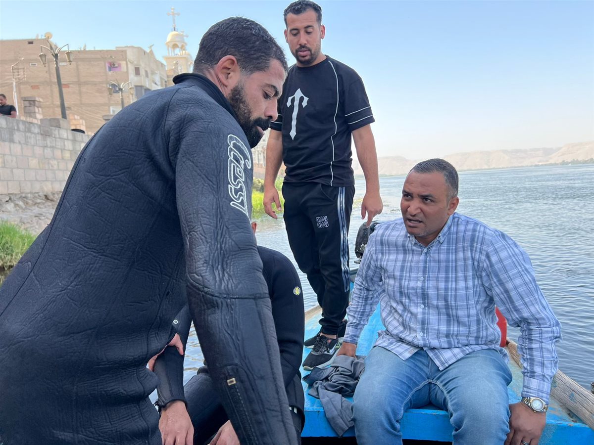 البحث عن ضحايا الغرق في نجع حمادي&nbsp;